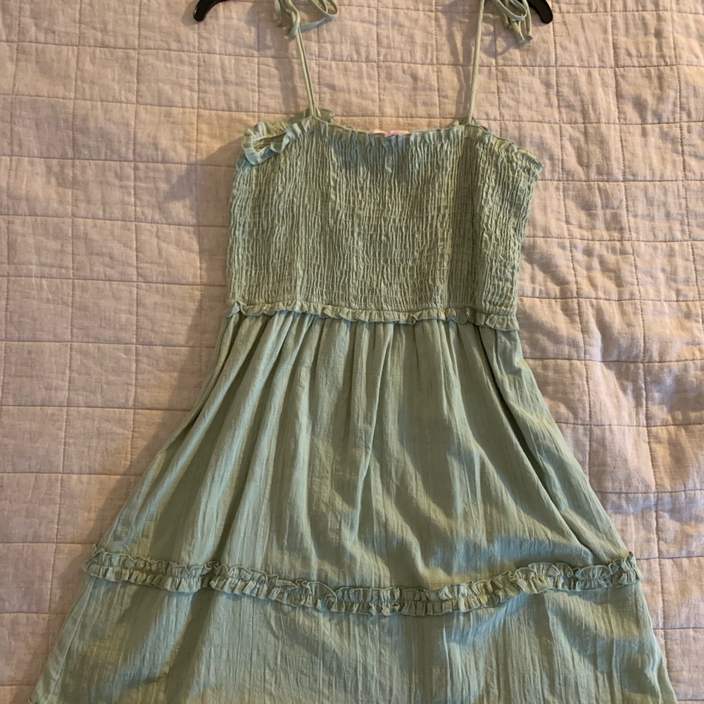 Pink Lily Light Green Kids Casual Dress